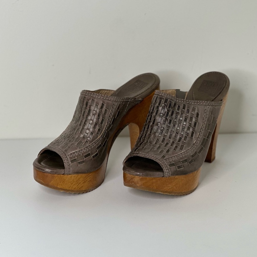 Frye Tamara woven slide women’s leather sandals size 8.5
